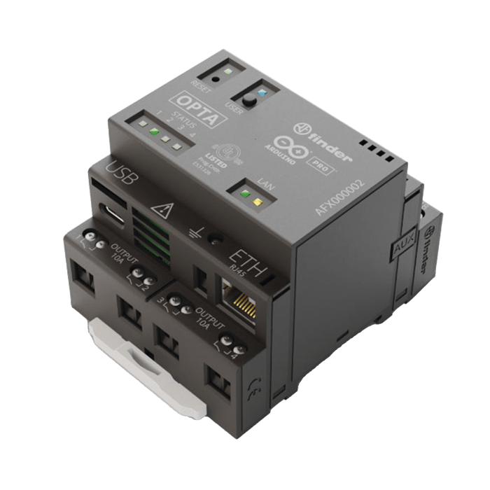 Arduino Opta Wifi / Ideal para desarrollos IOT, Industria 4.0, soporta múltiples lenguajes de programación, Ethernet,USB-C,RS-485,WI-FI,Bluetooth