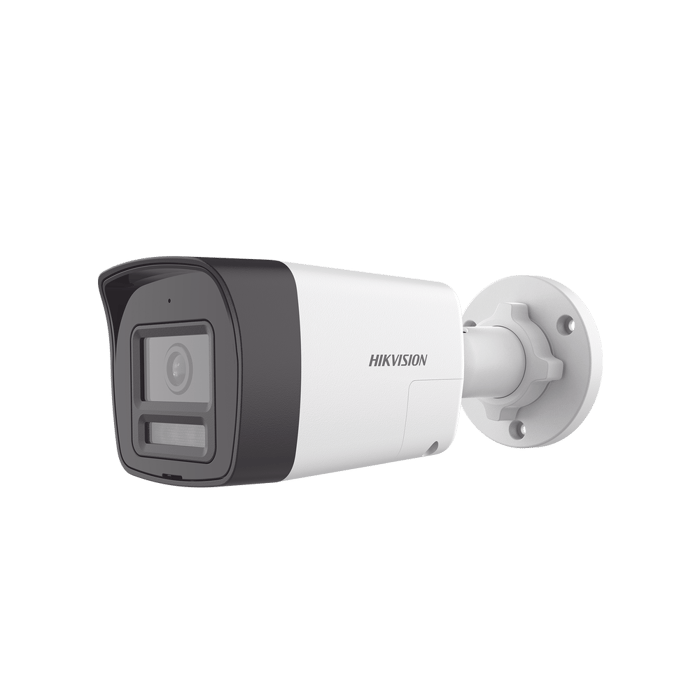 [Audio Bidireccional + Dual Light + ColorVu] Bala TURBOHD 2 Megapixel (1080p) / Lente 2.8 mm / 30 mts IR EXIR + 20 mts Luz Blanca / Micrófono y Bocina Integrado / Exterior IP67 / Metal / dWDR