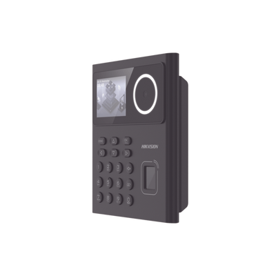 Terminal Min Moe WiFi con Batería de Respaldo / Administrable por Smartphone o Nube / Acceso y Asistencia / Huella, Facial y Tarjetas MIFARE / 500 rostros y 1,000 Huellas y Tarjetas / Detección de Cubrebocas / HikConnect / HIK-IA