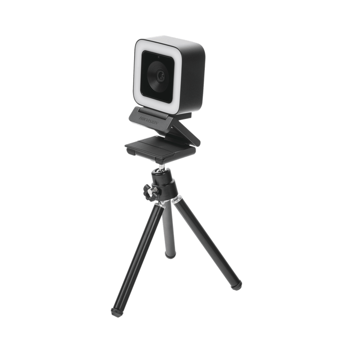 Cámara Web ALTA DENIFICIÓN (1080p) / Aro de Luz Interconstruido / Gran Angular / Micrófono Integrado / Conector USB de 2 mts / Fácil de Instalar / Reducción de Ruido Inteligente