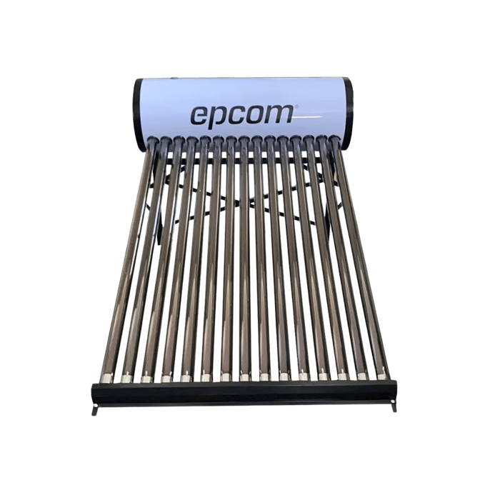 Bóiler Solar de 150L, Baja Presión con 15 Tubos de Vacío de Mayor Resistencia y Termotanque Inoxidable de Grado Alimenticio 150 L Resistentes a Granizo de Hasta 25 mm/ l, Incluye Anodo de Magnesio