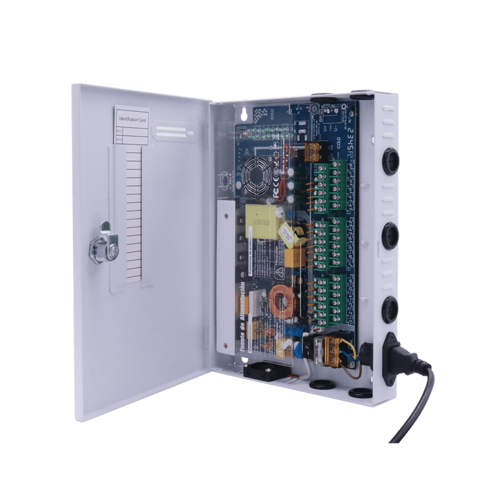 Fuente PREMIUM / 11-15 V / 18 canales / 20 A / Alta tecnología en seguridad / Doble ventilador / Hasta 1.8 Amperes por Salida / Filtro de ruido por canal / Diseño de alta gama.